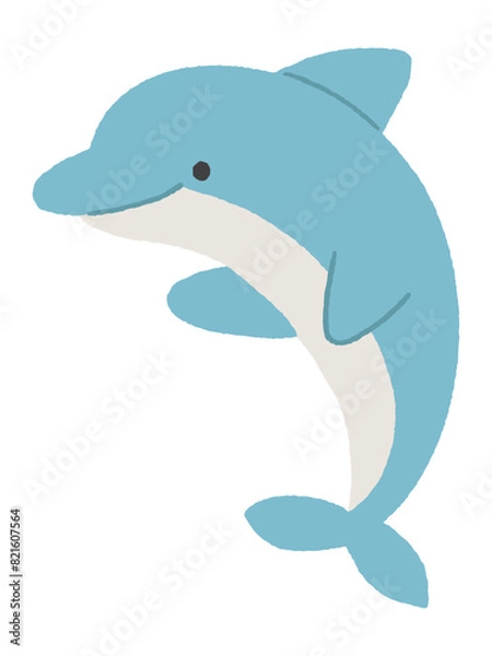 Obraz ジャンプするイルカのイラスト