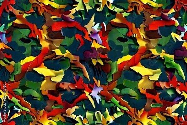 Fototapeta seamless pattern with Unique colour combinations 