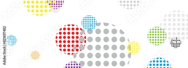 Obraz abstract circles texture on white background