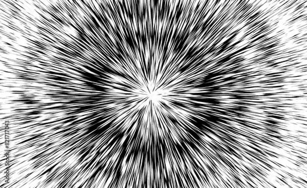 Fototapeta 花火　モノクロ　爆発　背景