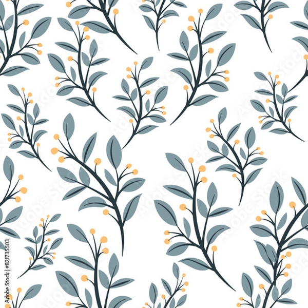 Obraz Abstract flower background vector design floral border frame