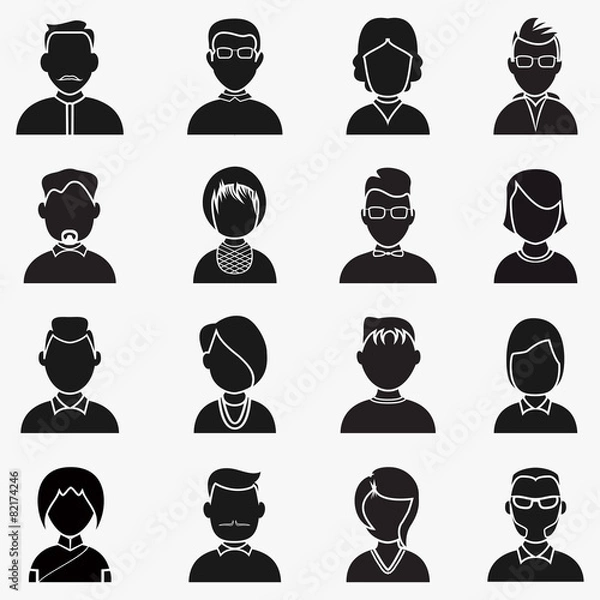 Obraz People Silhouettes Icon.