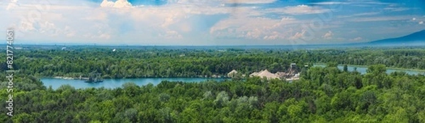 Obraz Rhein bei Burkheim mit Baggersee
