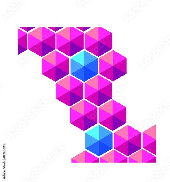 Obraz Purple hexagons