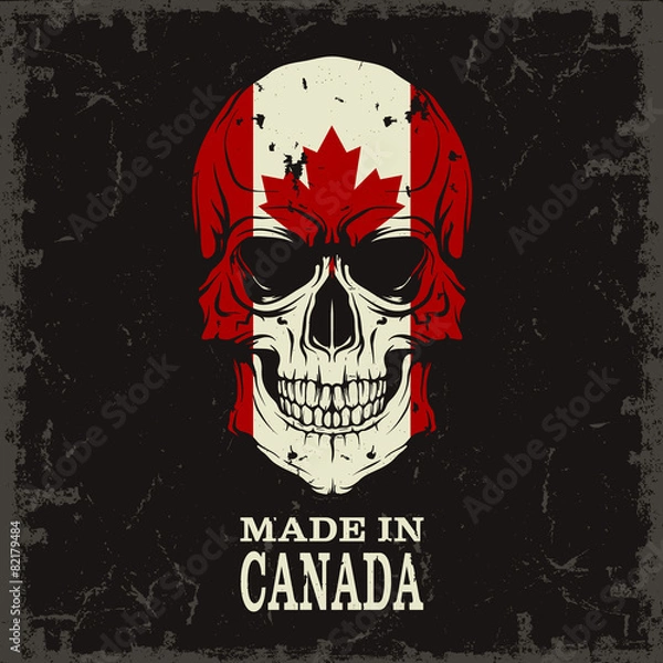 Fototapeta Skull color of the flag