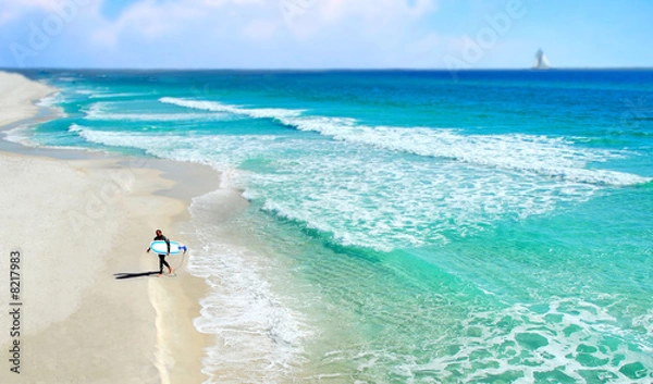 Obraz Surfer at Seashore