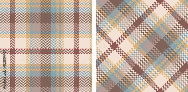 Fototapeta Check plaid set seamless pattern.