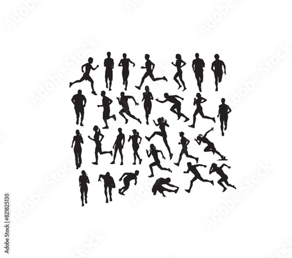 Obraz Sport Activity Silhouettes, art vector design