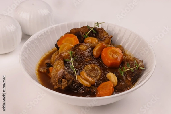 Obraz Jamaican Oxtail Stew with Butter Bean.