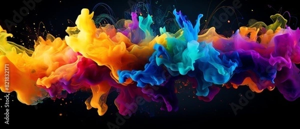 Obraz colorful splattering paint hd wallpaper