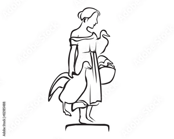 Fototapeta Statua Gänseliesel