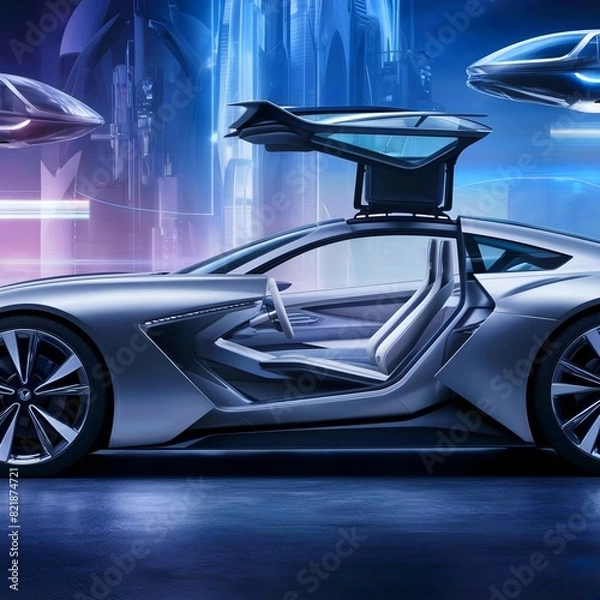 Obraz Future Autonomous Elegance Self Driving Car Designs