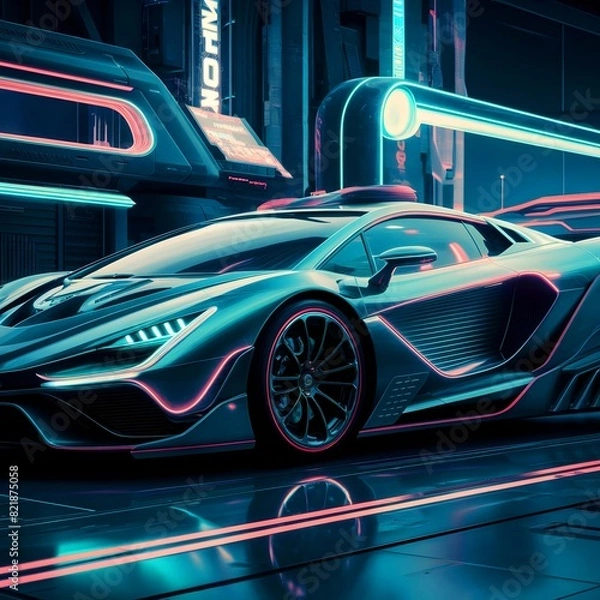 Obraz Future Sustainable Luxury Eco-Friendly Car Concepts 