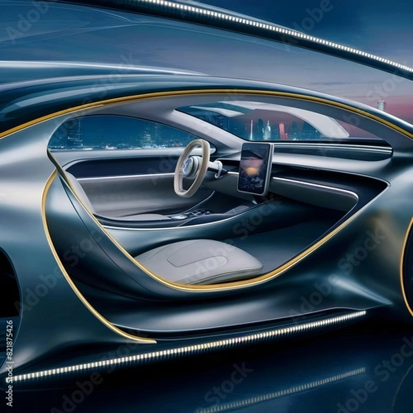 Obraz Sleek Electric Concepts The Future car designing image