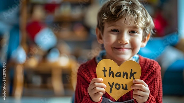 Obraz child holding a heart