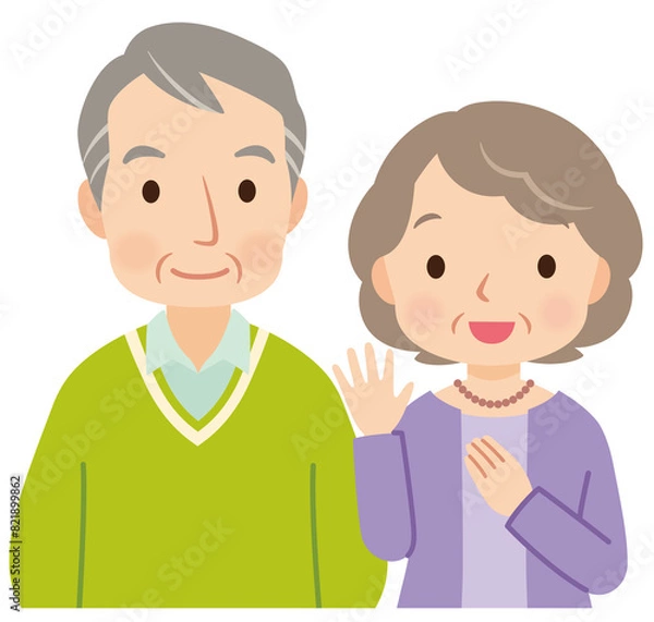 Fototapeta 仲の良い高齢者夫婦　シニア