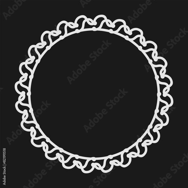 Fototapeta Abstract round frame isolated. Vector illustration