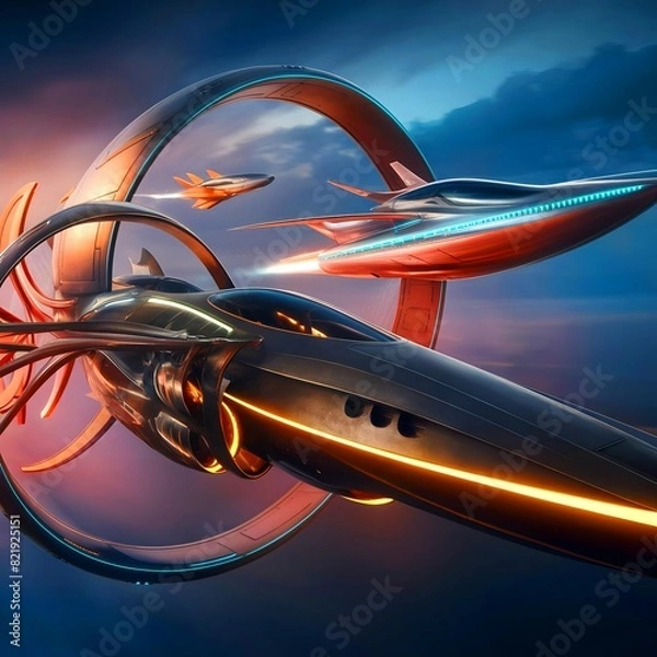 Obraz future technology Aircraft images background 