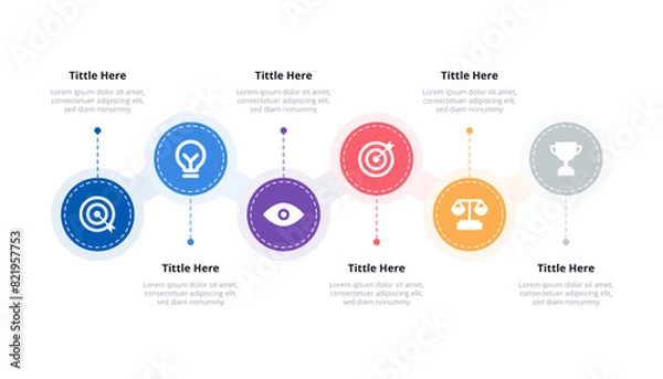 Obraz Timeline Infographic design 5 options or steps with icons. Infographic business concept Can be used for info graphics, flow charts, presentations, web sites, banners.