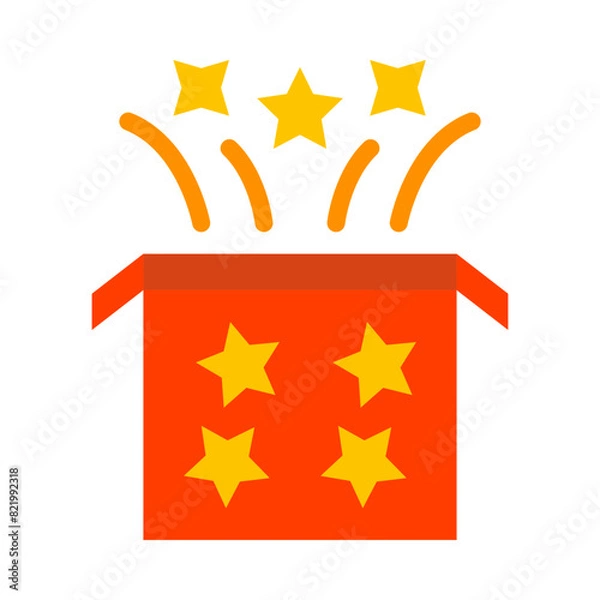 Fototapeta Magic Box Vector Flat Icon Design