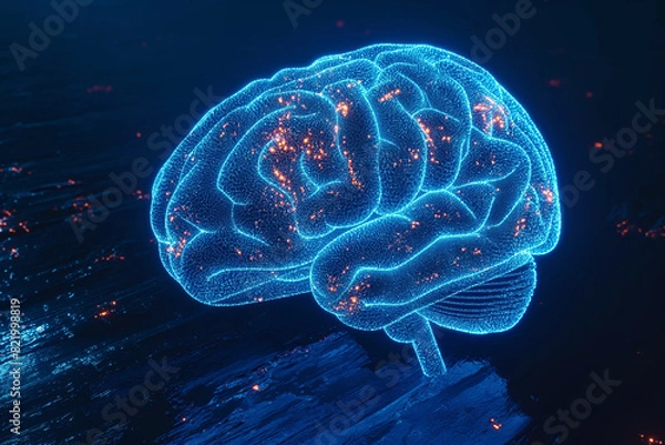 Obraz 3d human brain technology