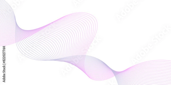 Fototapeta Abstract colorful flowing wave curved lines, Social network communication, technology curve line background. Digital shiny moving lines design element. Modern gradient flowing wave lines. Futuristic.
