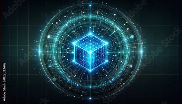 Obraz background with glowing lines