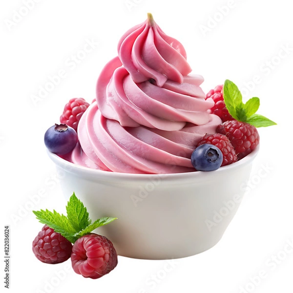 Obraz frozen yogurt transparent background