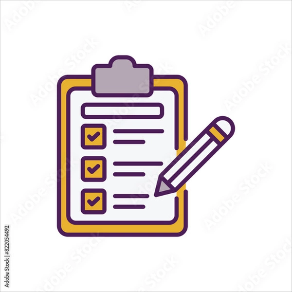 Obraz Checklist  Icon editable stock vector icon