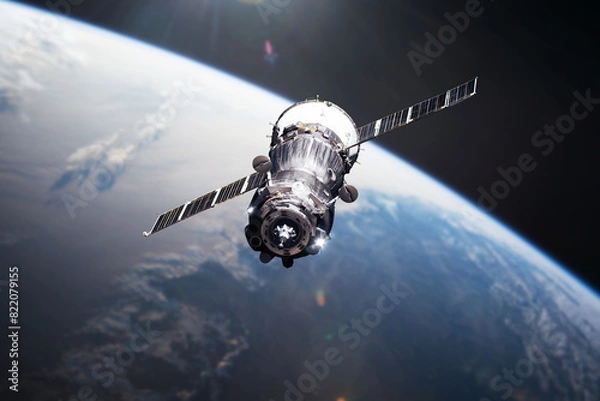 Fototapeta Planet Earth. Spacecraft launch into space. Elements of this image furnished by NASA.