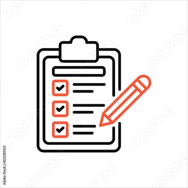Obraz Checklist  Icon editable stock vector icon