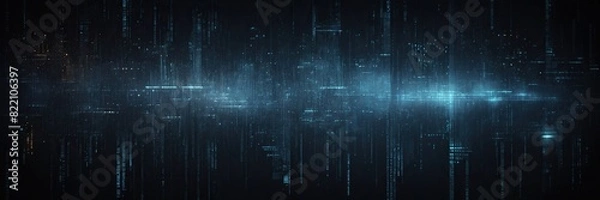 Fototapeta Digital pixelated or bit patterns symbolizing data and communication.