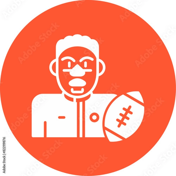 Obraz Rugby Player Icon