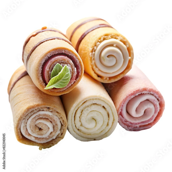 Obraz ice cream rolls transparent background