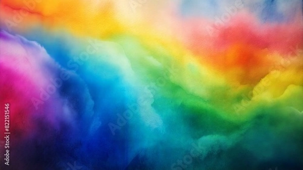 Fototapeta Watercolor Rainbow Gradient: Vivid gradient transitioning through the colors of the rainbow, offering a vibrant and dynamic background.
