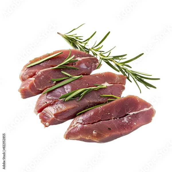 Fototapeta Duck breast, transparent background, isolated image, generative AI