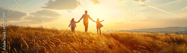 Obraz Happy Family Celebrating New Home Purchase   Symbolizing Joy and Achievement in Finding Perfect Home for Sale   Realistic Photo Stock Concept