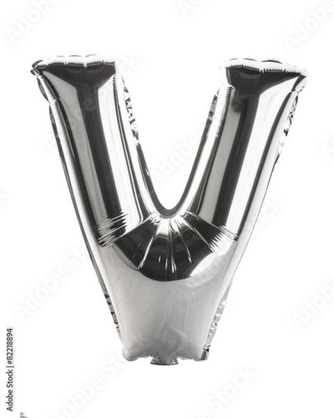 Obraz Chrome Balloon letter in shape of upper case V