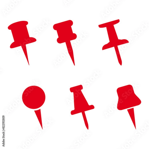 Fototapeta Vector set of pin 