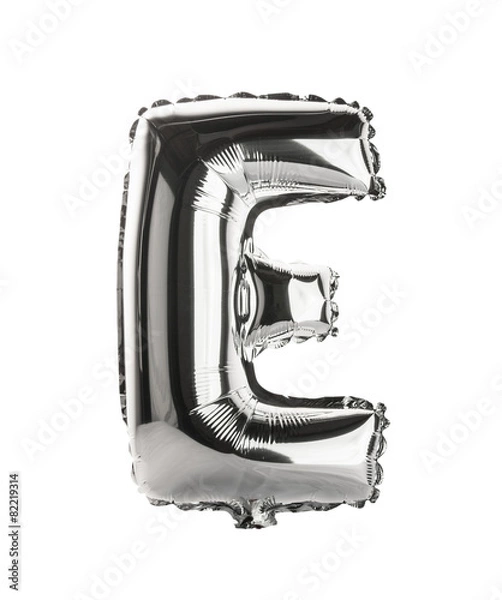 Fototapeta Chrome Balloon shaped like upper case E