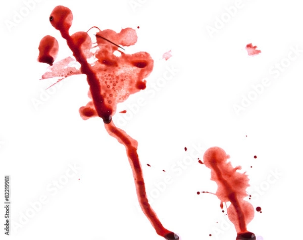 Obraz Blood splatter on white