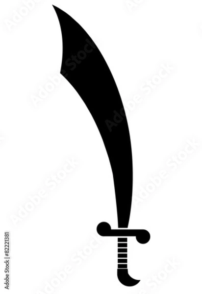 Obraz Scimitar Arabian sword vector image