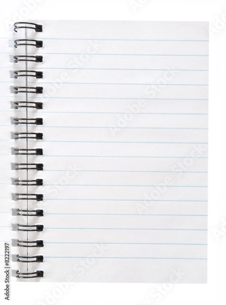 Fototapeta blank spiral notepad