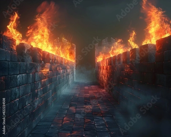 Fototapeta Firewall Blocking Malicious Data Packets While Allowing Legitimate Traffic to Pass Through Robust Digital Wall