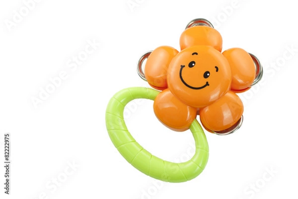 Fototapeta Smiling Face Baby Rattle