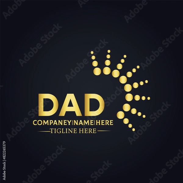 Fototapeta DAD logo. D A D design. White DAD letter. DAD, D A D letter logo design. D A D letter logo design in FIVE, FOUR, THREE, style. letter logo set in one artboard. D A D letter logo vector design.	
