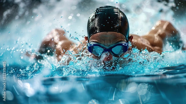 Fototapeta swimmer in swimming pool
