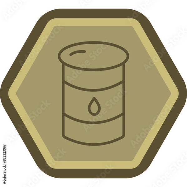 Obraz Oil Barrel Line Polygon Icon
