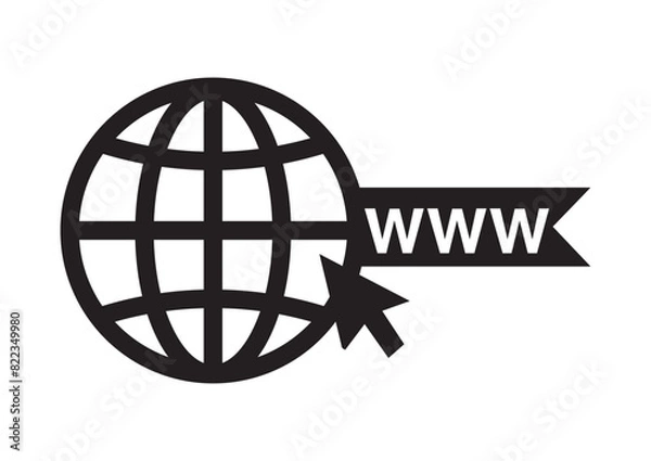 Fototapeta Web icon. Website icon page symbol for your web design. Internet world vector