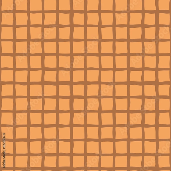 Obraz Waffle relief texture background. Checkered texture seamless pattern